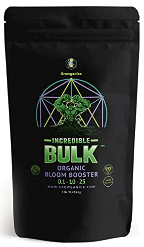 Organic Bloom Booster, Incredible Bulk 0.1-10-25. Organic Vegan Plant Food (1lb)