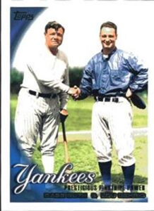 2010 topps #637 babe ruth/lou gehrig new york yankees mlb baseball card nm-mt