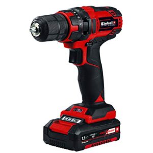 Einhell TE-CD Power X-Change 18-Volt Cordless 3/8-Inch Variable Speed Drill/Driver, w/ 310 In-Lbs Torque, 20+1 Torque Settings, 550-RPM MAX, LED Light