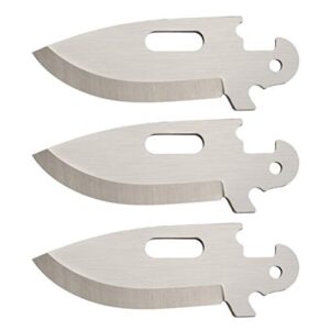 cold steel click-n-cut exchangeable blade utility knife, includes belt sheath and 3 blades, 3 pack drop point blades