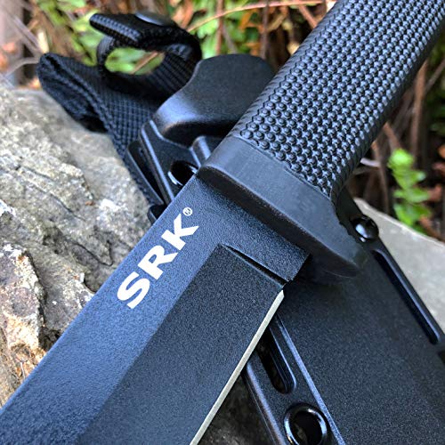 Cold Steel SRK-C Survival Rescue Fixed Blade Knife with Secure-Ex Sheath - Standard Issue Knife of the Navy Seals, Great for Tactical, Outdoors, Hunting and Survival Applications, SK-5 Steel, Compact