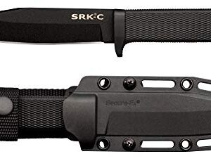 Cold Steel SRK-C Survival Rescue Fixed Blade Knife with Secure-Ex Sheath - Standard Issue Knife of the Navy Seals, Great for Tactical, Outdoors, Hunting and Survival Applications, SK-5 Steel, Compact