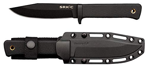 Cold Steel SRK-C Survival Rescue Fixed Blade Knife with Secure-Ex Sheath - Standard Issue Knife of the Navy Seals, Great for Tactical, Outdoors, Hunting and Survival Applications, SK-5 Steel, Compact