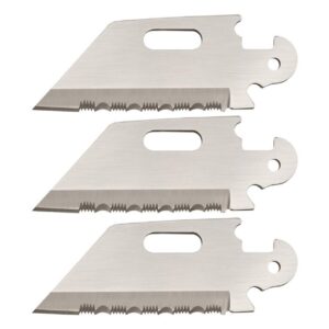 cold steel unisex adult click-n-cut click n cut, 3 pack utility serrated blades, one size us
