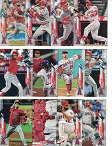 los angeles angels/complete 2020 topps angels baseball team set! (21 cards) series 1&2! mike trout!