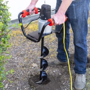 xtremepowerus 1500w post hole digger earth auger hole digger electric auger digging tools auger with 6" digging auger bit set