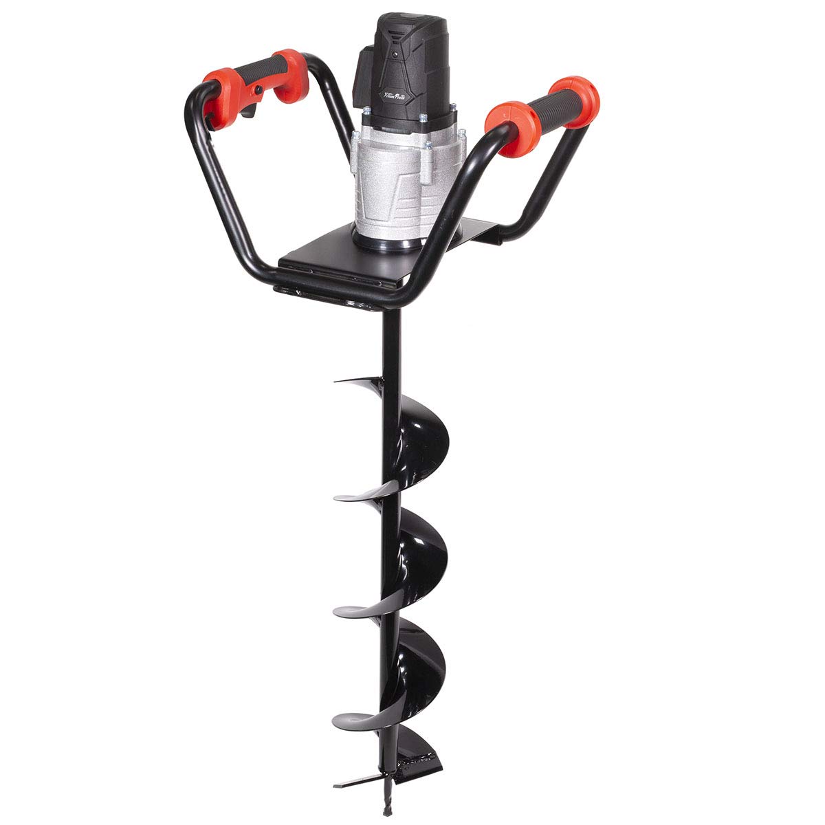 XtremepowerUS 1500W Post Hole Digger Earth Auger Hole Digger Electric Auger Digging Tools Auger with 6" Digging Auger Bit Set