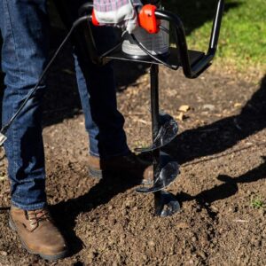 XtremepowerUS 1500W Post Hole Digger Earth Auger Hole Digger Electric Auger Digging Tools Auger with 6" Digging Auger Bit Set