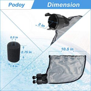 39-310 Zipper Bag for Compatible with Polaris 3900 Pool Cleaner, accommodate 5 Liters Capacity with 9-100-3105 Sweep Hose Scrubber Replace Gray Double Superbag