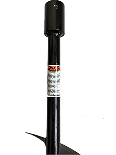 GardenTrax Earth Auger Spiral Drill Bit 8”(D) x 36”(L), Post Hole Digger with 7/8" Drive Shaft W/Fishtail Point