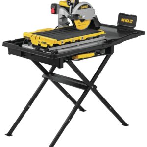 DEWALT Wet Tile Saw with Stand, 10 Inch, 15-Amp, 1,220 MWO, Corded (D36000S)