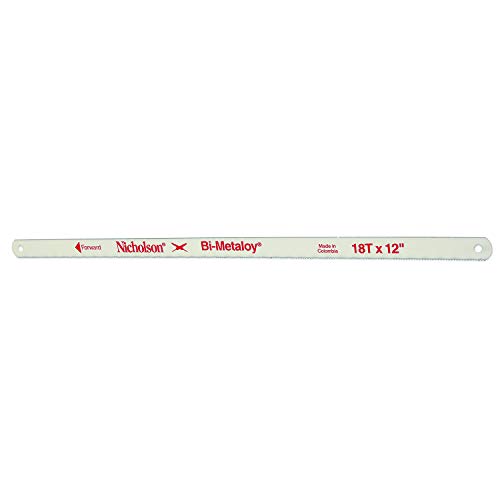 Nicholson NF1232 Bi-Metaloy 12 x 32 TPI Hacksaw Blade (2 Blades per Card) - 62839N-02, Multi, One Size