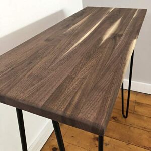 Black Walnut Console Table with Hairpin Legs
