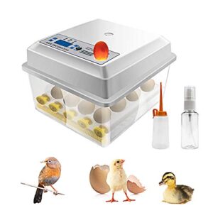 Safego 16 Eggs Incubator for Hatching Eggs, Digital Mini Incubator with Automatic Turner and Egg Candler Tester for Hatching Chicken Duck Quail Bird Eggs