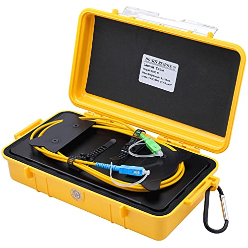 Fiber Optic Cable Test Tool OTDR Launch Cable Box 1km SC/UPC-SC/APC,SC/UPC-FC/UPC,FC/UPC-FC/UPC SM OTDR Dead Zone Eliminator 1310/1550nm (SC/UPC-SC/APC)