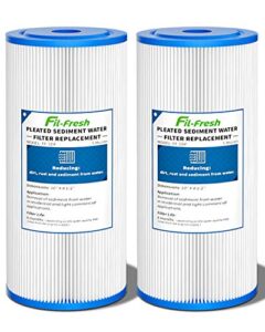 fil-fresh 5 micron 10" x 4.5" whole house water filter compatible with ge gxwh40l, fxhsc, culligan r50-bbsa, dupont wfhdc3001, w50pehd (2 pack)