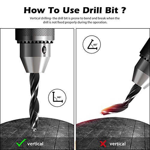 Werkzeug Countersink Drill Bits Set- 7Pcs Counter Sink Bit for Wood High Speed Steel, Woodworking Carpentry Reamer With 1 Free Hex Key Wrench