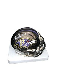 lamar jackson signed baltimore ravens chrome mini helmet jsa - autographed nfl mini helmets