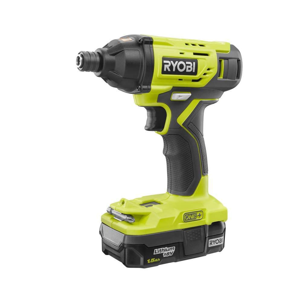 Ryobi P235AK 18-Volt ONE+ Lithium-Ion Cordless 1/4 in. Impact Driver Kit with (2) 1.5 Ah Batteries, Charger, and Bag