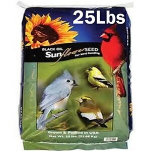 easygoproducts 25 pound black oil seed bird food, brown (blackseed-25)