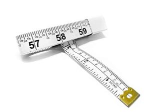 perfect measuring tape all-purpose 60 inch double sided fractional inches and millimeter/centimeter tape measure tr-16-frac (60 inch white)