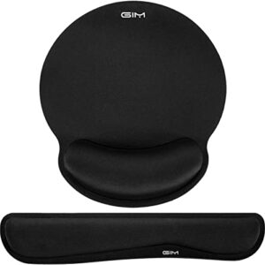 ergonomic keyboard wrist rest and mouse pad with wrist support, gim memory foam mouse cushion anti-slip computer wrist rest pad for comfortable typing wrist pain relief (keyboard wrist rest)