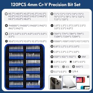 XOOL 140 in 1 Precision Screwdriver Set, Professional Computer Laptop Repair Tool Kit, Electronics Repair Tool with 120 Magnetic Bits, Compatible for Macbook, iPhone, Game Console, Tablet