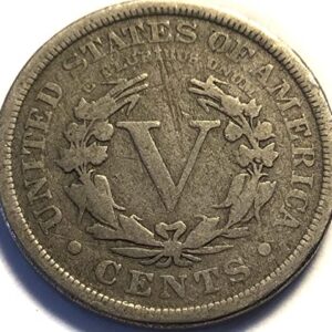 1906 P Liberty Head V 5 Cents Nickel Seller Very Good