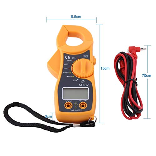 Multimeter,Digital Clamp Multimeter AC DC Voltmeter Ammeter Ohmmeter Volt Tester LCD Meter,with Overload Protection Function