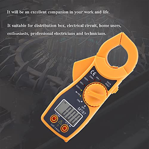 Multimeter,Digital Clamp Multimeter AC DC Voltmeter Ammeter Ohmmeter Volt Tester LCD Meter,with Overload Protection Function