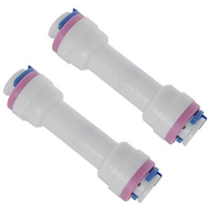 dgzzi check valve 2pcs 1/4" one way push fit straight quick connect check valves for ro pure water reverse osmosis system