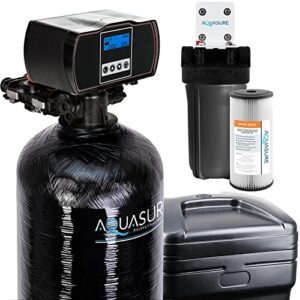 aquasure harmony series 48,000 grain water softener with fine mesh resin for iron removal and pleated sediment pre-filter (48,000 grain)