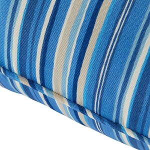 Greendale Home Fashions 2-Piece Outdoor Deep Seat Cushion Set, Steel Blue Stripe