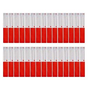 reflective tape 2" × 12" × 30 pack red/white conspicuity safety caution warning dot-c2 self-adhesive tape trailer reflector - for cars, trucks, trailers, boats, signs