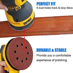 Union Pads & Abrasives OEM1 5 Inch 8 Hole Replacement Sander Hook and Loop Orbital Sander Pad for DeWalt 151281-08, DW4388 Fits DeWalt DW421, DW423, D26453, D26451, DW422, Porter Cable 390K 382 343/VS