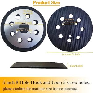 Union Pads & Abrasives OEM1 5 Inch 8 Hole Replacement Sander Hook and Loop Orbital Sander Pad for DeWalt 151281-08, DW4388 Fits DeWalt DW421, DW423, D26453, D26451, DW422, Porter Cable 390K 382 343/VS