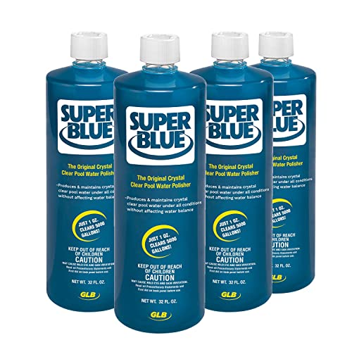 GLB 71205-SP-04BX Super Blue Pool Clarifier, 1-Quart, 4-Pack