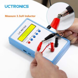 UCTRONICS High Precision Handheld LC Inductor Capacitor Tester, Inductive Capacitance Meter Kit, 1pF-100mF, 1uH-100H