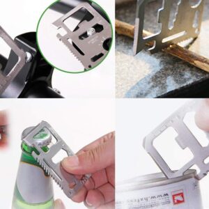 11 in 1 Tools For Men Beer Opener Survival Tool Credit Card Size Fits For Wallet Pocket (5Pack)