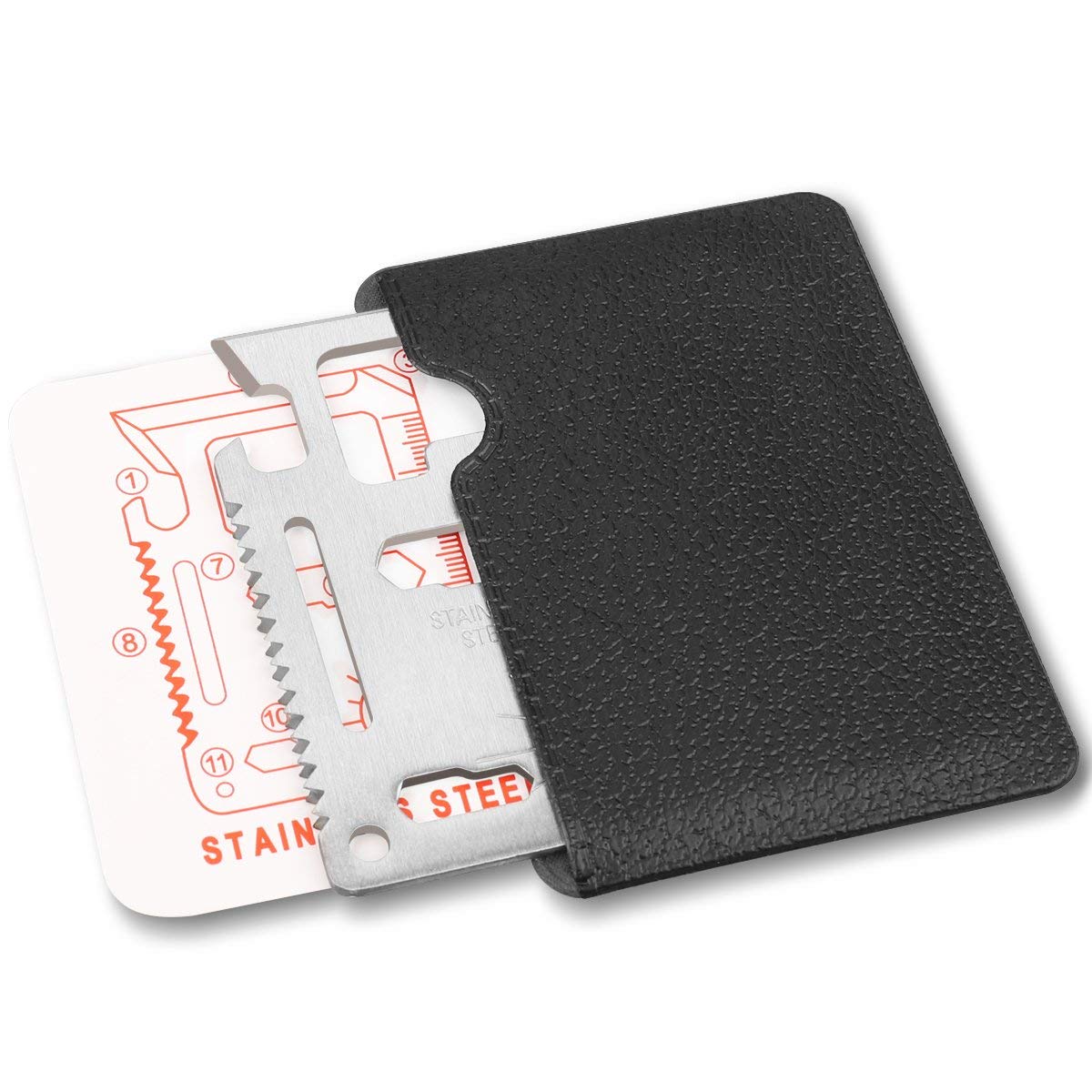 11 in 1 Tools For Men Beer Opener Survival Tool Credit Card Size Fits For Wallet Pocket (5Pack)