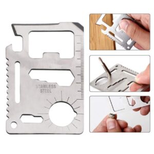 11 in 1 Tools For Men Beer Opener Survival Tool Credit Card Size Fits For Wallet Pocket (5Pack)