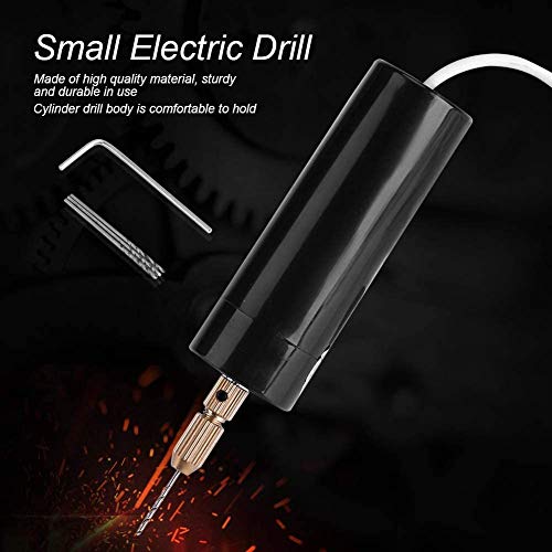 Portable Mini Electric Hand Drills, Micro USB Handheld Drill with 3pc Bits DC 5V and 1 Pc Wrench for Crafts like Resin Plastic Wood Polymer Clay DIY Jewelry Keychain & Pendant Making Supplies