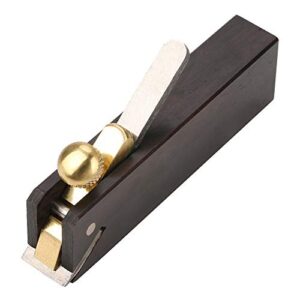 mini wood planer hand tool, pocket plane 3 inch wood ebony plane hand plane wood trimming plane diy woodcraft gadgets w/planer blade and metal fixer for woodworking, wood planing surface smoothing