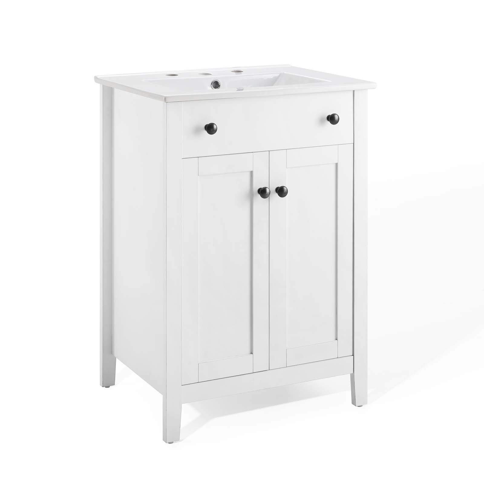 Modway Nantucket 24" Bathroom Vanity in White, 24 Inch