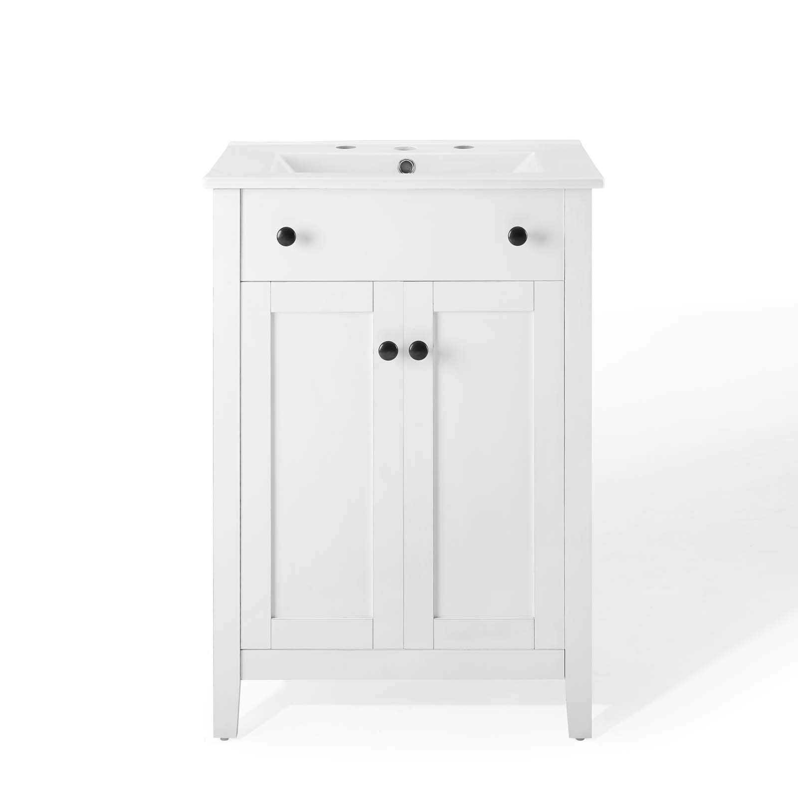 Modway Nantucket 24" Bathroom Vanity in White, 24 Inch