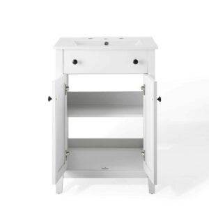 Modway Nantucket 24" Bathroom Vanity in White, 24 Inch