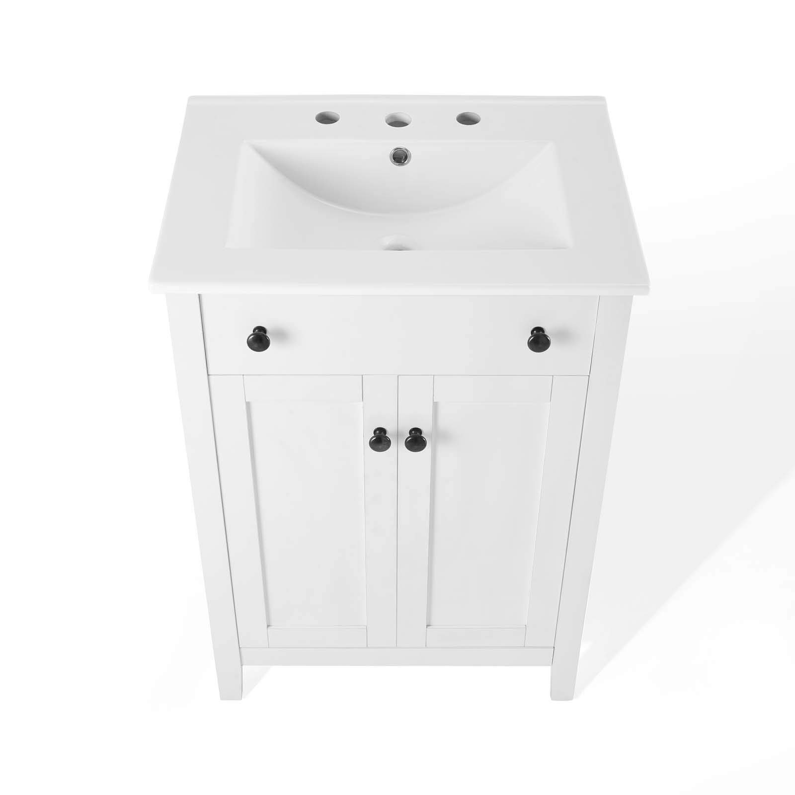 Modway Nantucket 24" Bathroom Vanity in White, 24 Inch