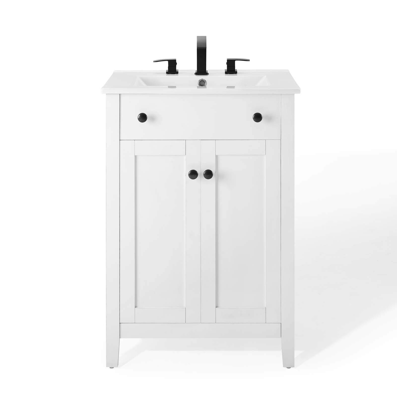 Modway Nantucket 24" Bathroom Vanity in White, 24 Inch