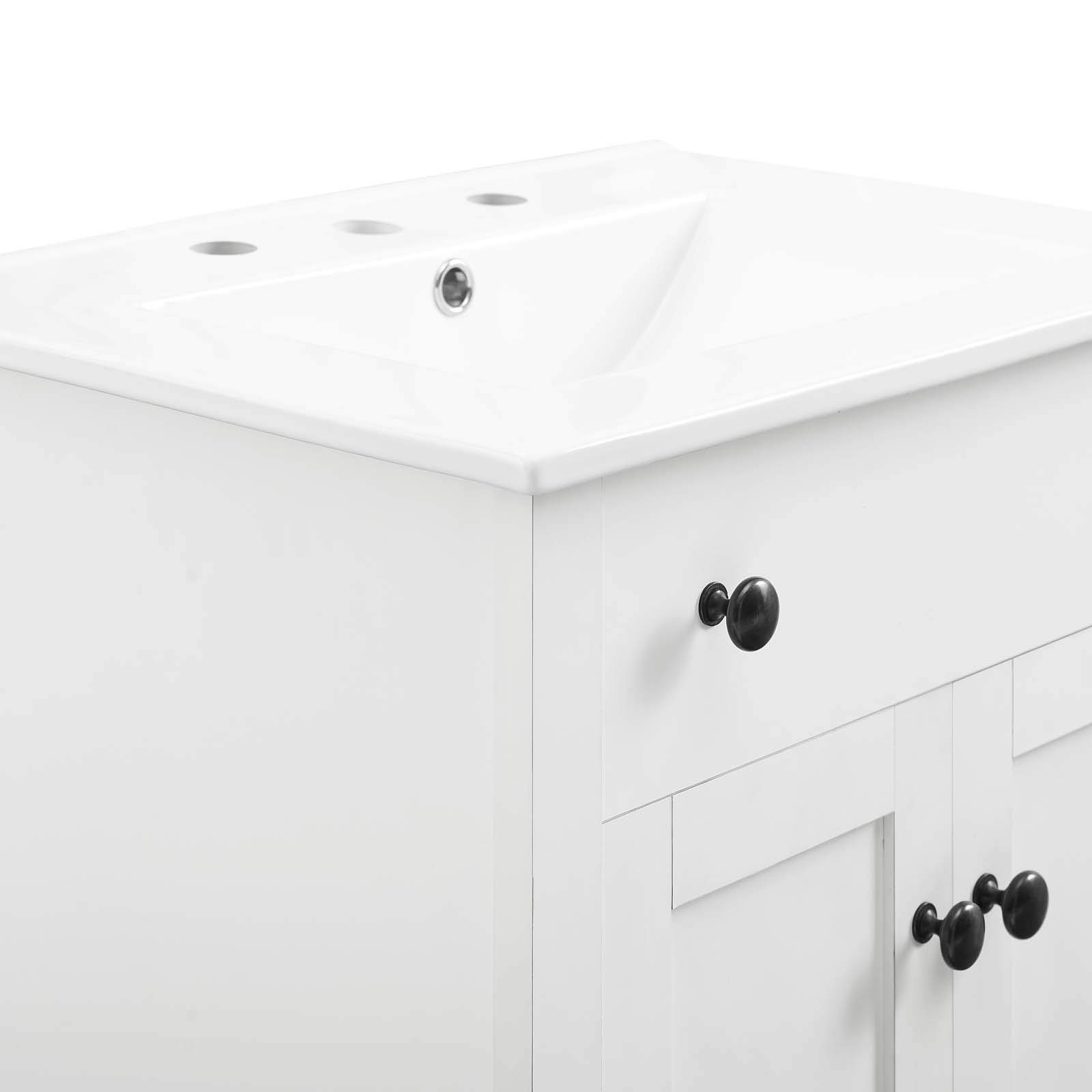 Modway Nantucket 24" Bathroom Vanity in White, 24 Inch