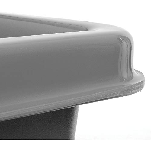 Global Industrial 8 Bushel Plastic Bulk Box Truck, Direct Mount Base, Gray, 33-3/10"L x 24-3/5"W x 27-2/5"H